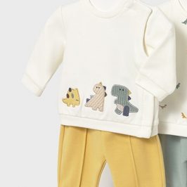 Conjunto 2 piezas dinosaurio Miel MAYORAL