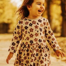 Vestido bebé algodón manga larga  BABYBOL