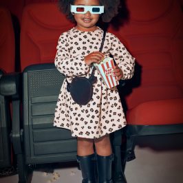 Vestido felpa con bolso niña animalprint MAYORAL