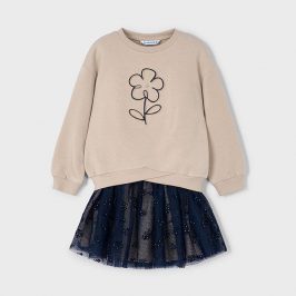conjunto falda tull fantasía flor MAYORAL