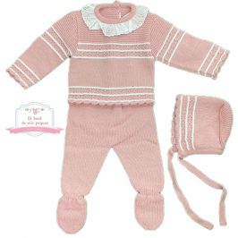 Conjunto de lana 2pzas   capota Maquillaje