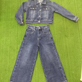 Conjunto vaquero pantalón y chaqueta niña