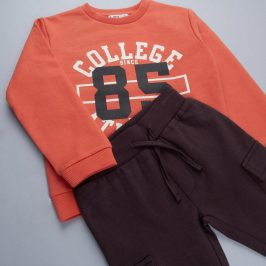 Chándal en tejido de algodón college BABYBOL