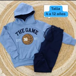 Chándal de algodón The Game celeste con capucha