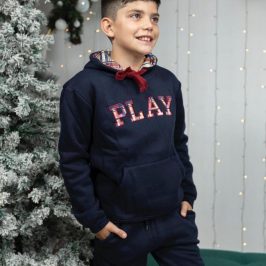 Chándal tejido de algodón PLAY con capucha