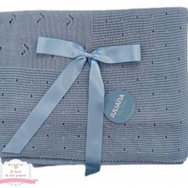 Mantita Bebé Uves Azul Pastel - JULIANA