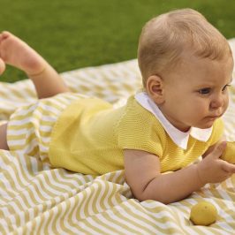 Conjunto 2 Piezas Pantalón Tela Rayada Limón - J