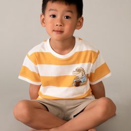 Conjunto Punto  Good Vibes  rayas peach Mayoral