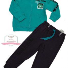 Conjunto chándal niño chaqueta verde Yatsi