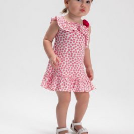 Vestido Punto bambula estrellas rojo MAYORAL