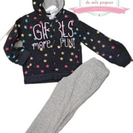 chandal niña algodon chaqueta estrellas  yatsy