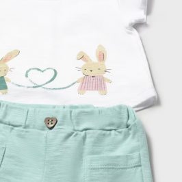 Conj 2 piezas conejito blanco MAYORAL