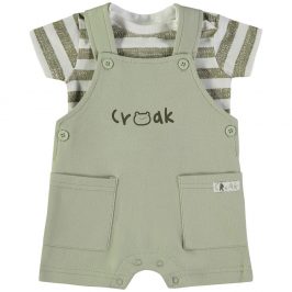 Peto verde con camiseta rayas Crak BABYBOL