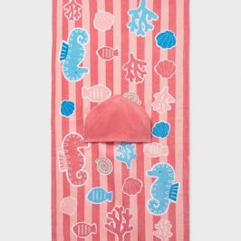 Toalla playa con capucha Caballitos de mar MAYORAL