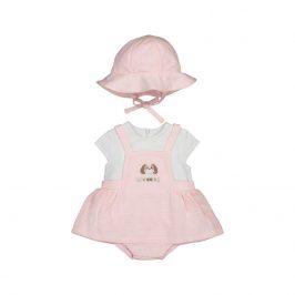 Vestido peto simulado con gorro perrito MAYORAL