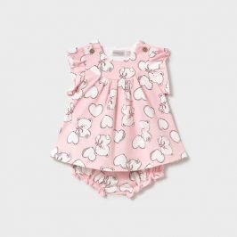Vestido punto estampado Rosa baby Osita MAYORAL
