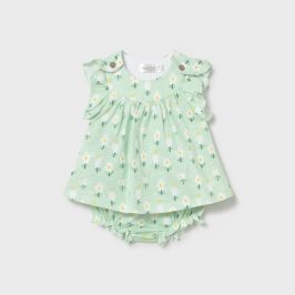 Vestido punto estampado verde alga MAYORAL