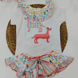 Conjunto agodon braguita perritos colores 