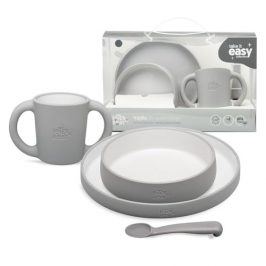 Vajilla Infantil gris 4 pzas intertbaby
