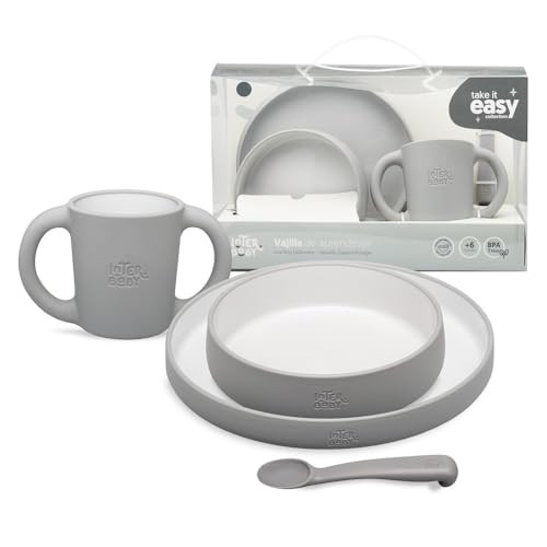 Vajilla Infantil gris 4 pzas intertbaby